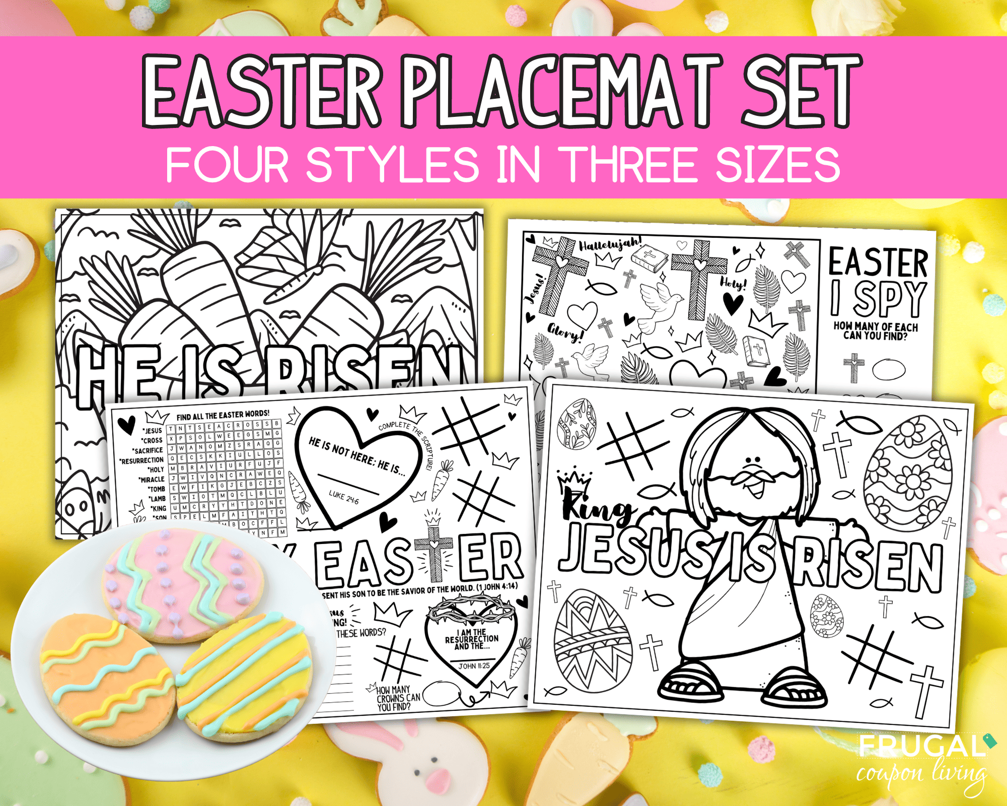 easter activity sheets placemats coloring