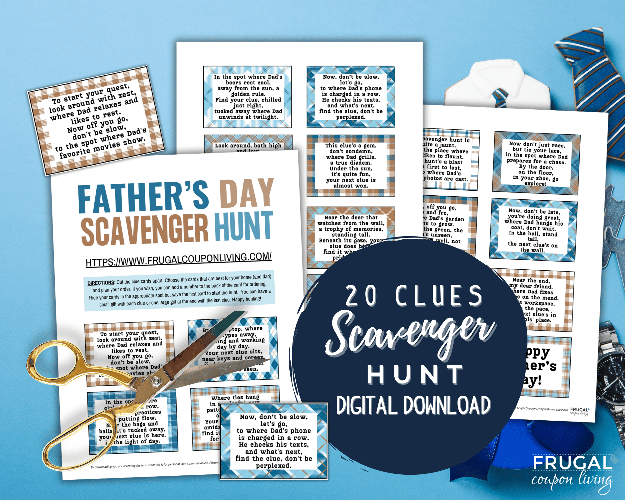 fathers day scavenger hunt printable clue cards