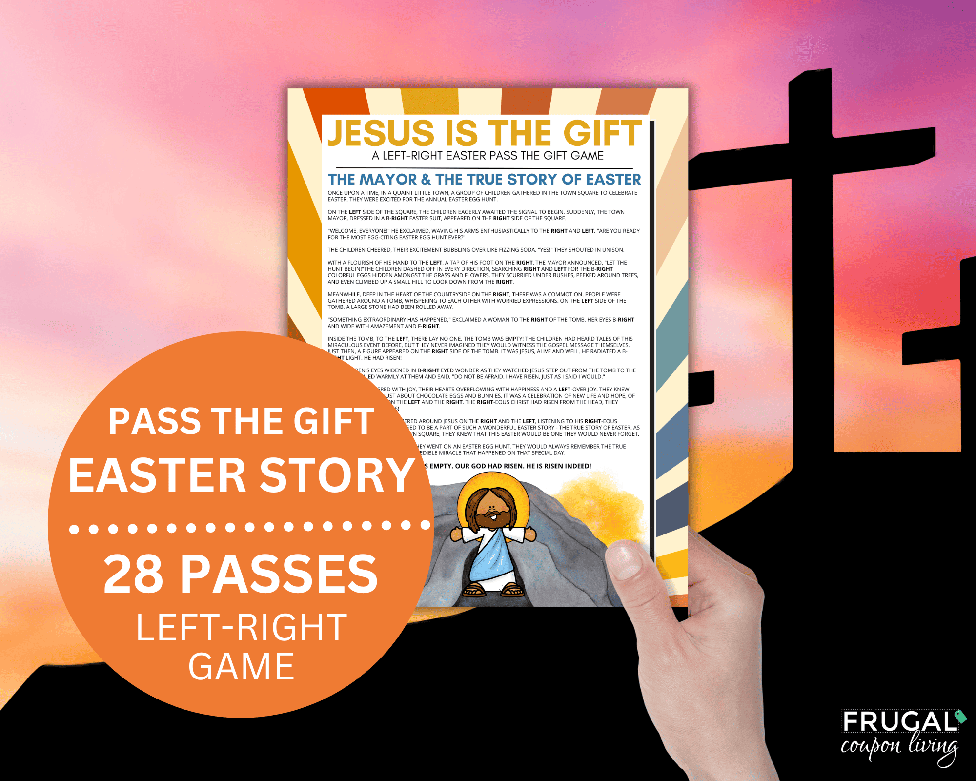 Christian pass the gift easter game printable