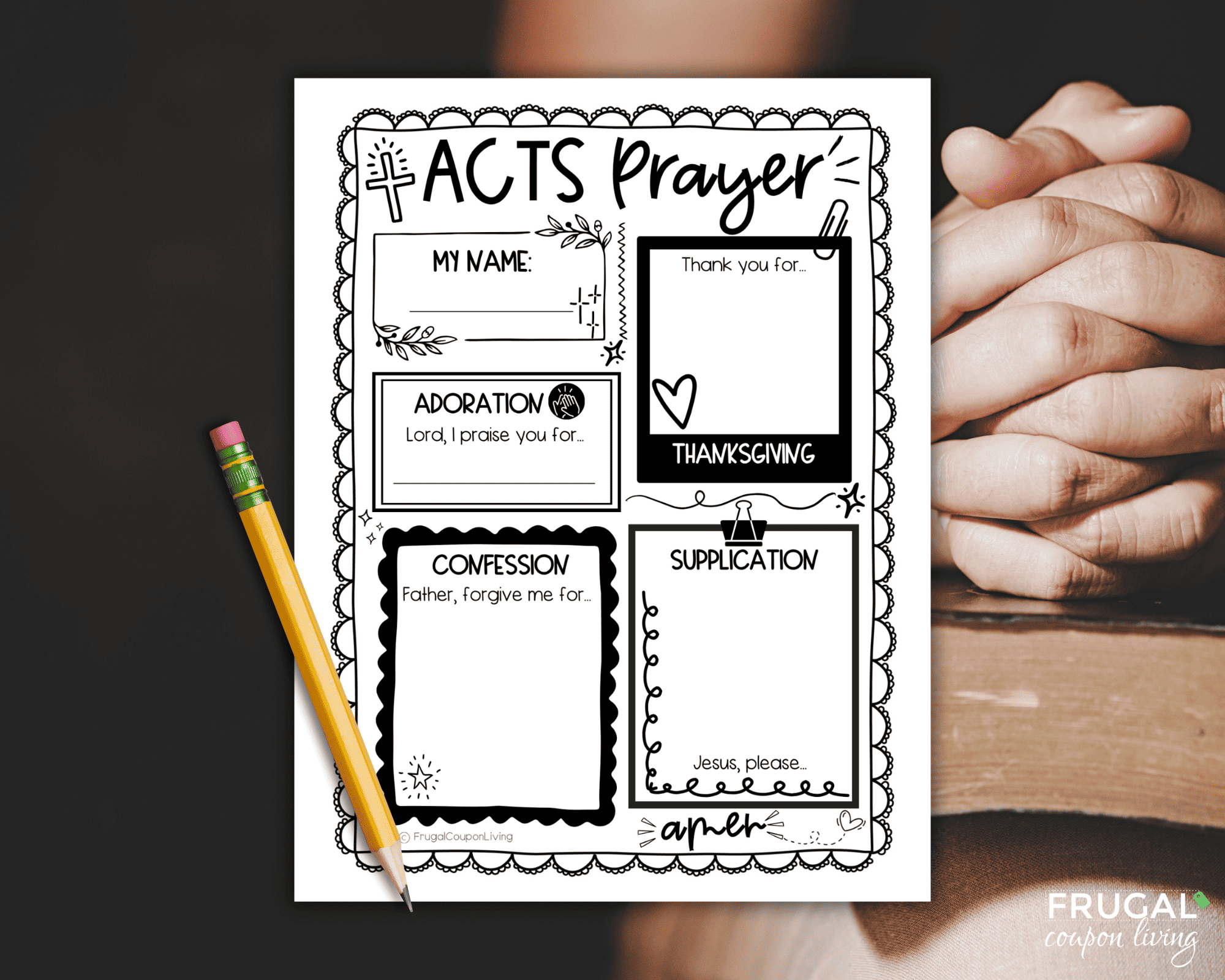 printable Acts Prayer Worksheet