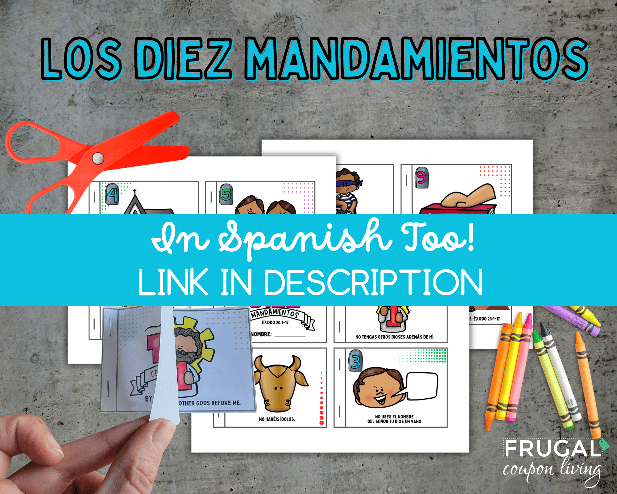 Los Diez Mandamientos Para Niños spanish booklet coloring page craft