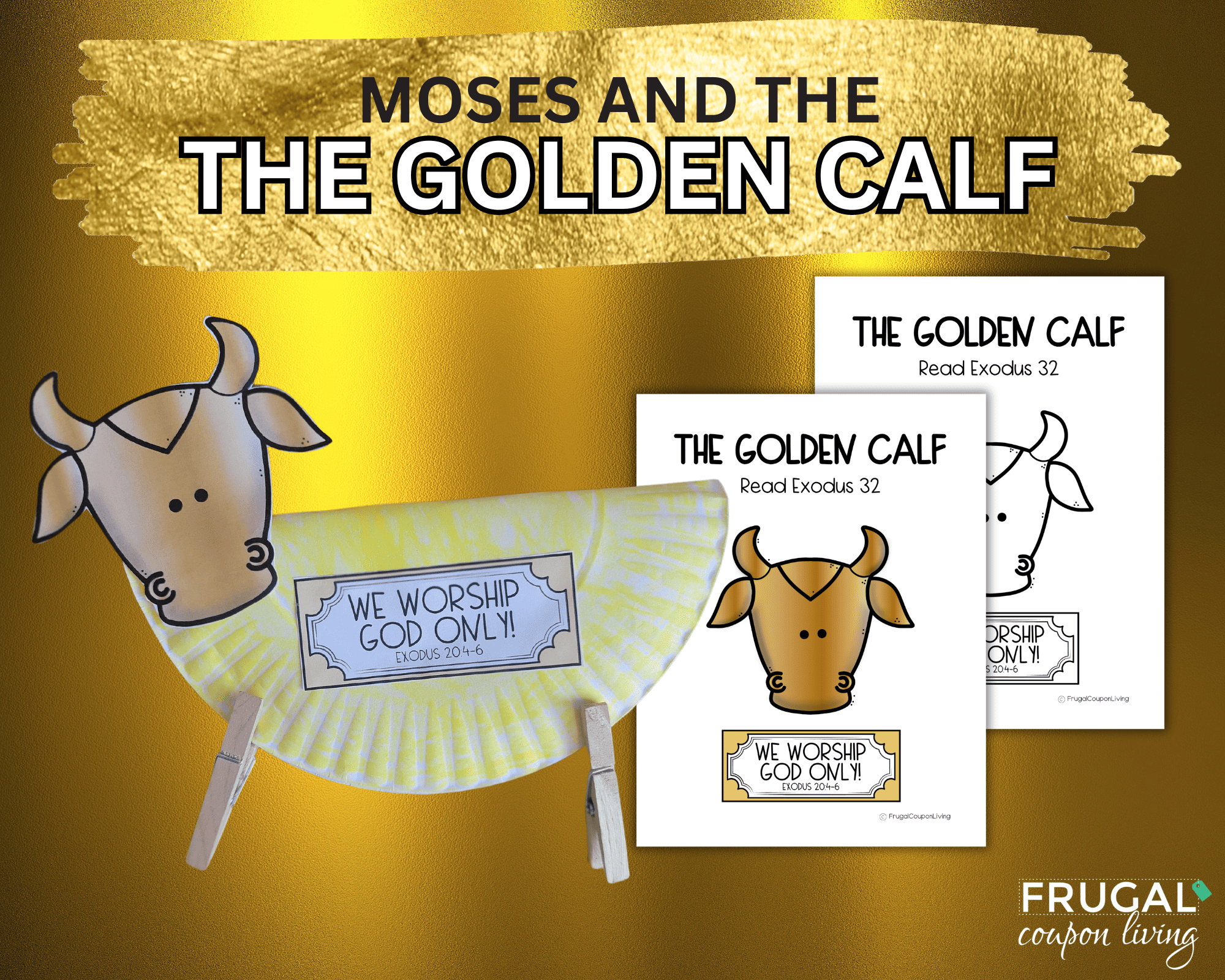 golden calf moses craft for kids