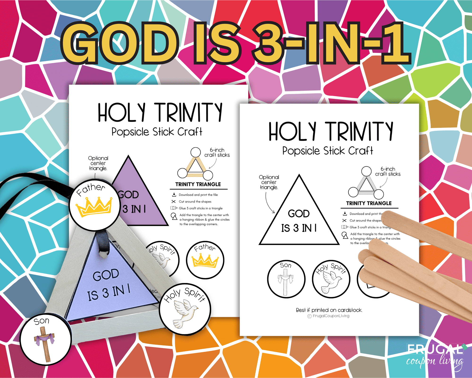 Holy Trinity Triangle Popsicle Stick Craft