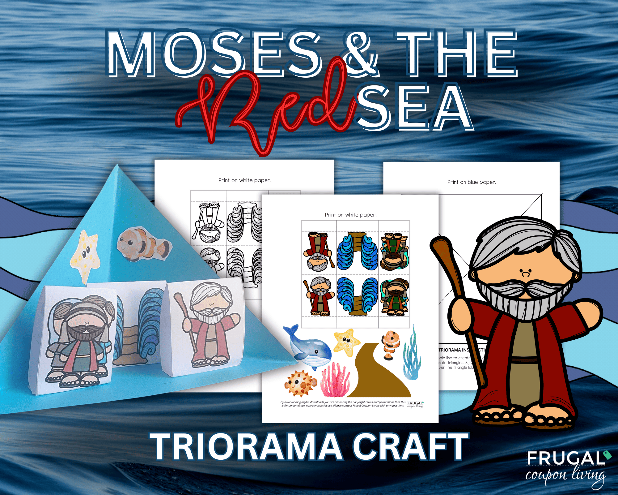 The Red sea craft for kids diorama 