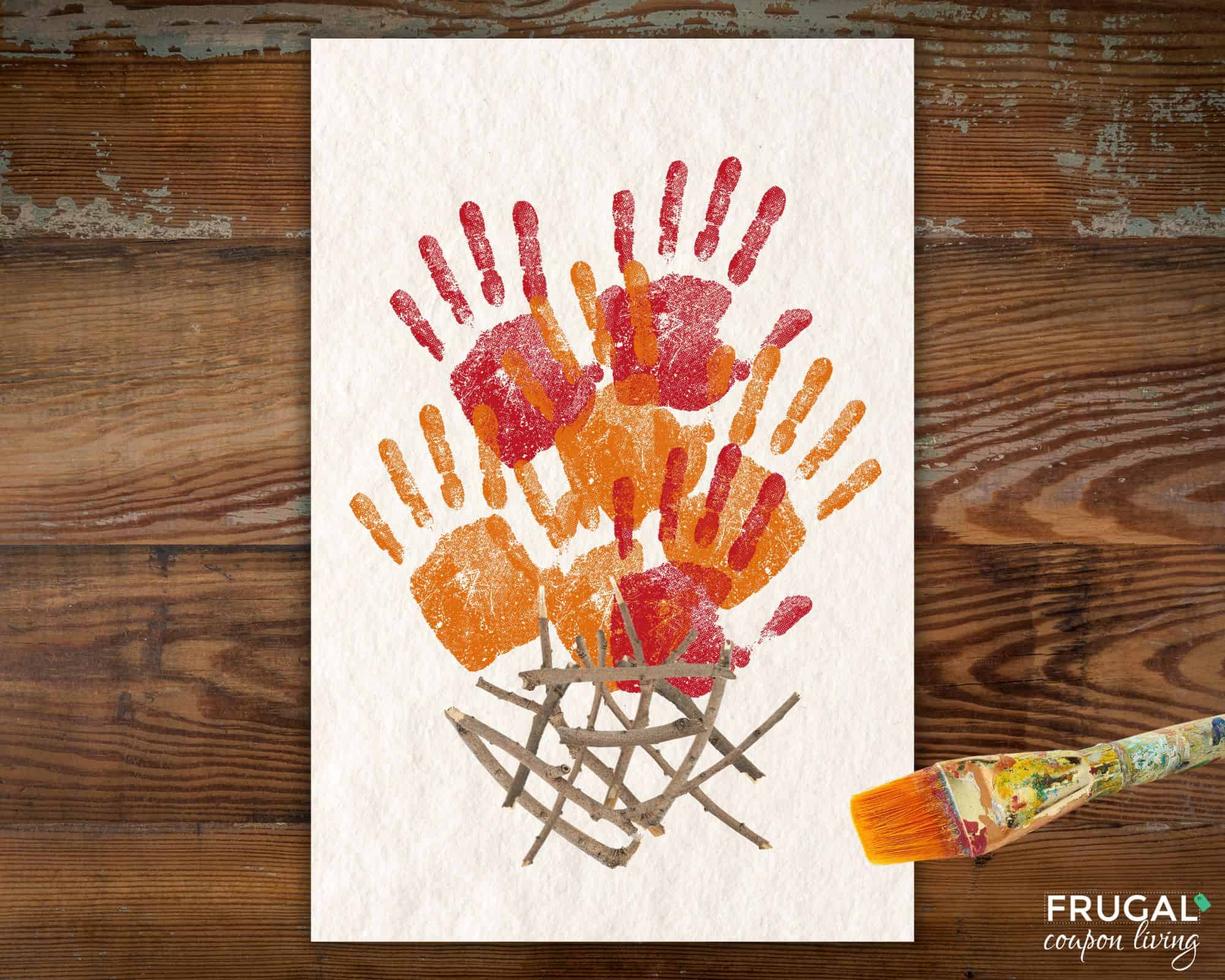 Fiery Handprint burning Bush of moses