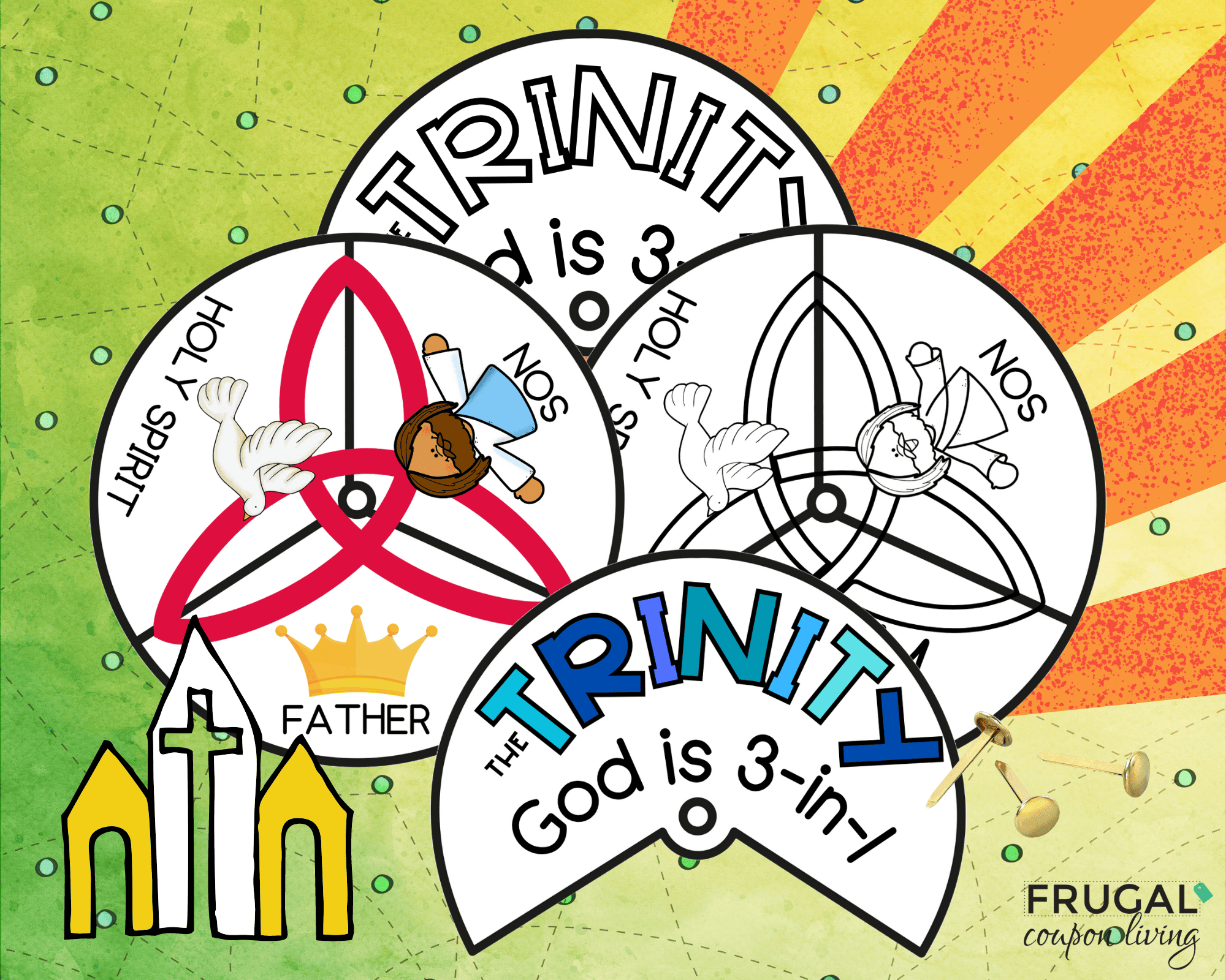 holy trinity coloring wheel printable