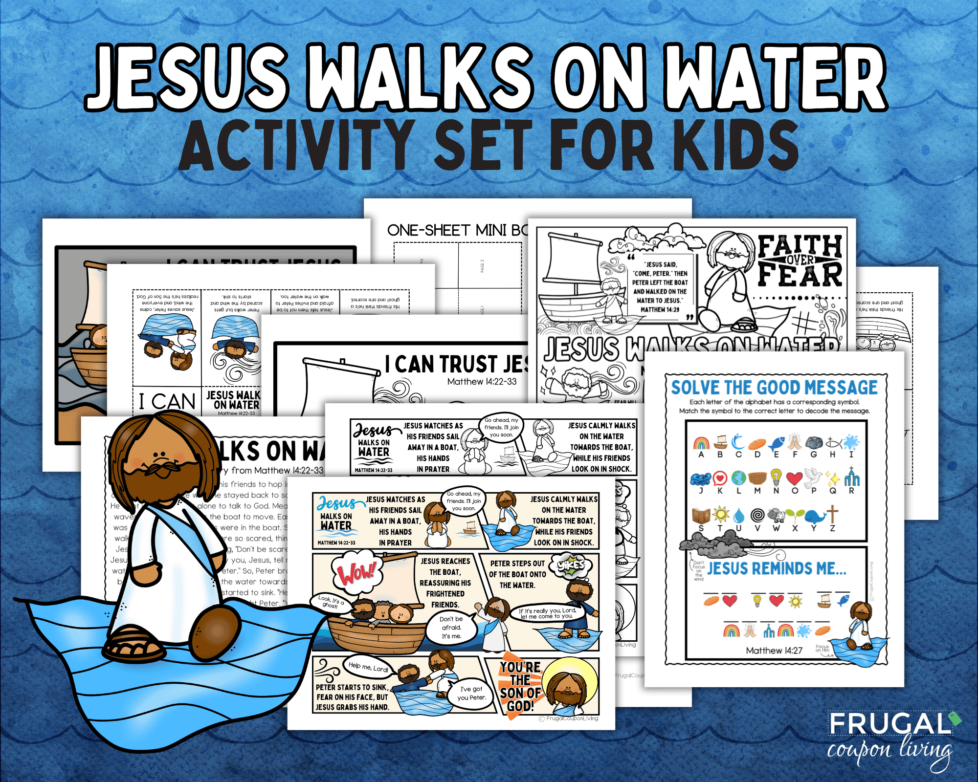 Jesus walks on water craft activity for kids