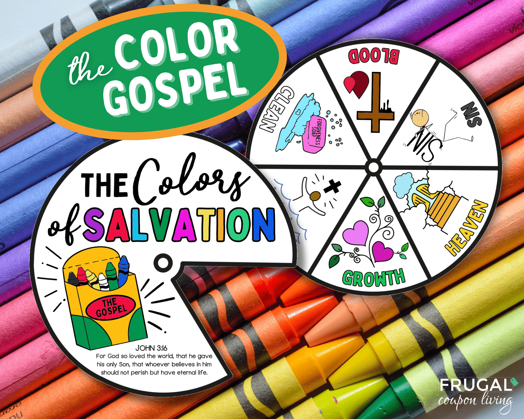 The color wheel of salvation for kids