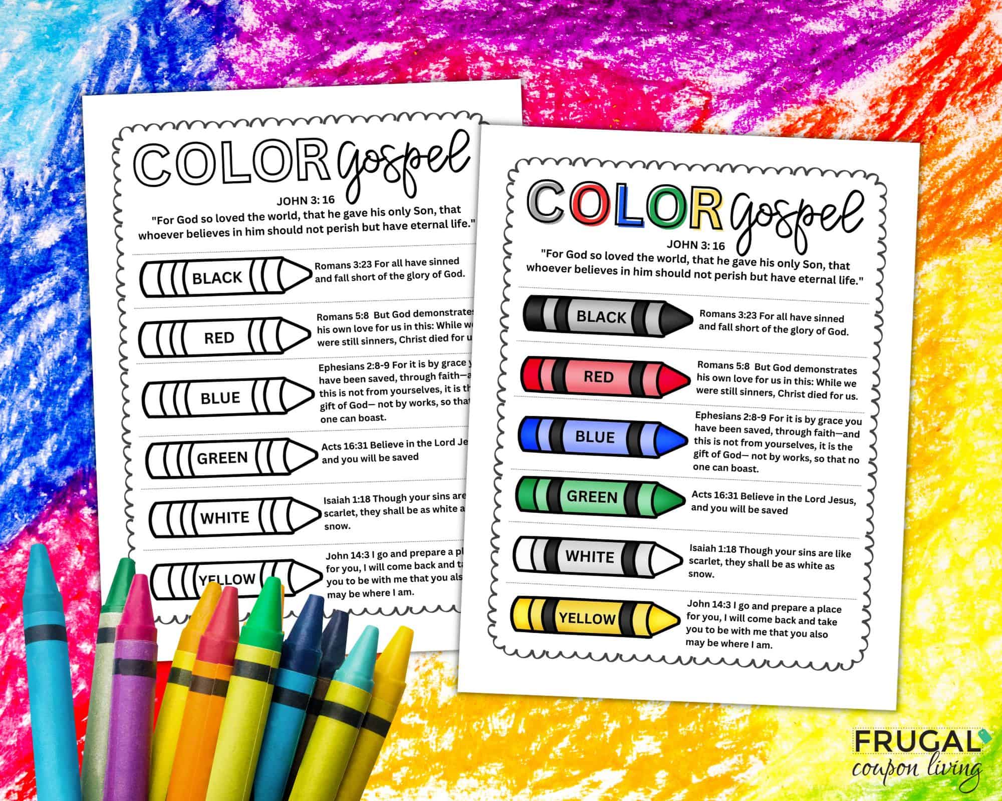 Gospel coloring page for kids