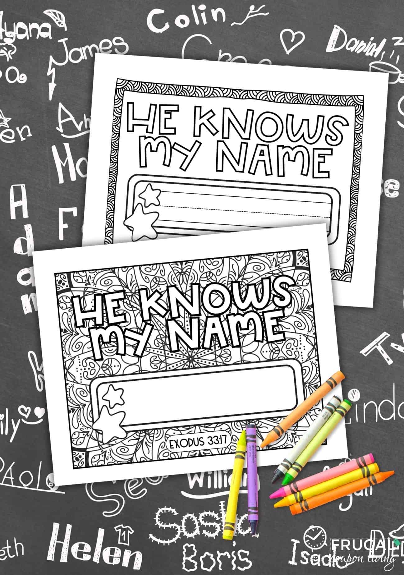 he knows my name coloring page for kids