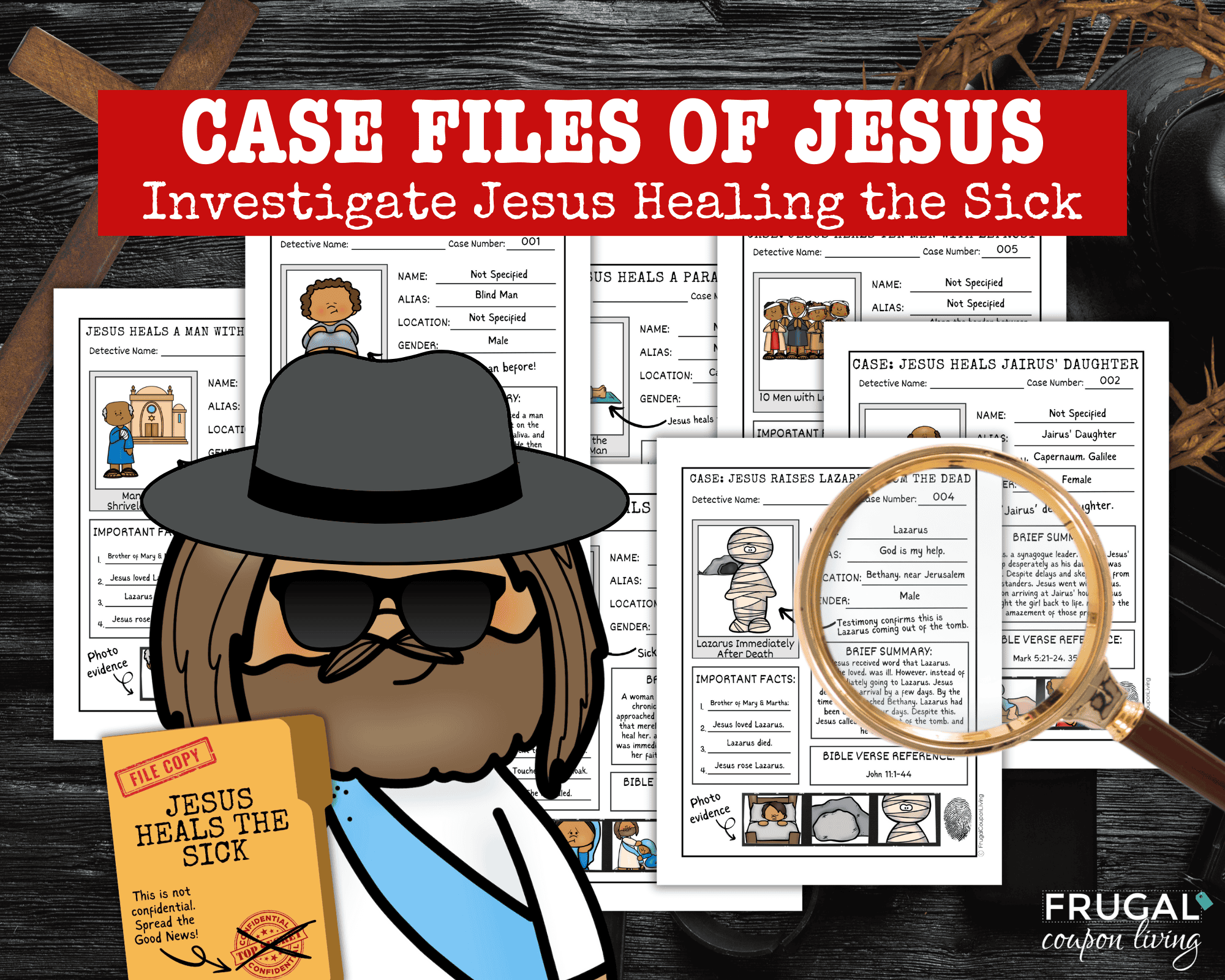 case files of Jesus heals the sick crafts for kids