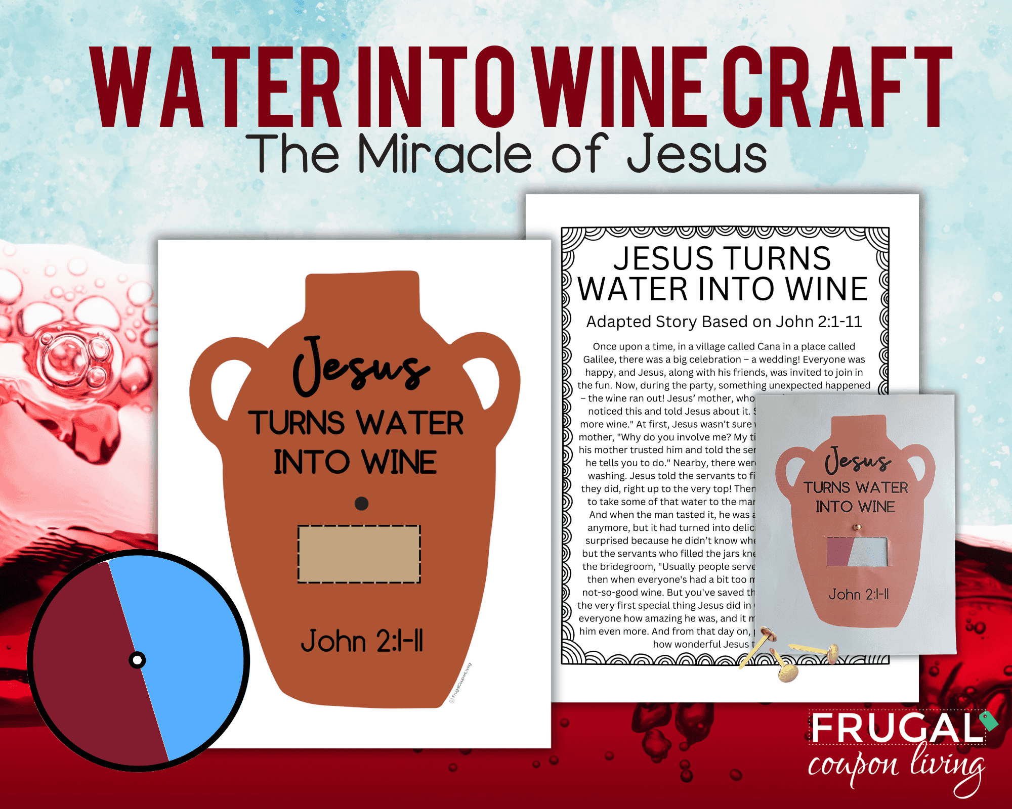 Jesus Turns Water into Wine Craft for Kids