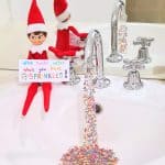 sprinkled sink elf on the shelf idea