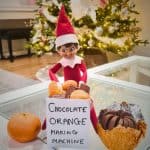 chocolate orange machine with the elf on the shelf