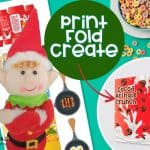 printable elf breakfast set