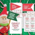 printable elf treasure hunt with candy canes